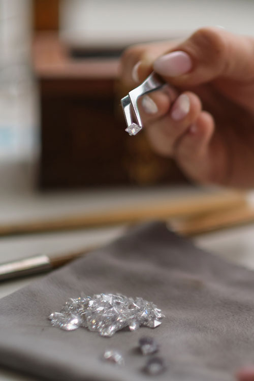 Craft Jewelery Making With Professional Tools. A Handmade Jeweler Process, Manufacture Of Jewellery.